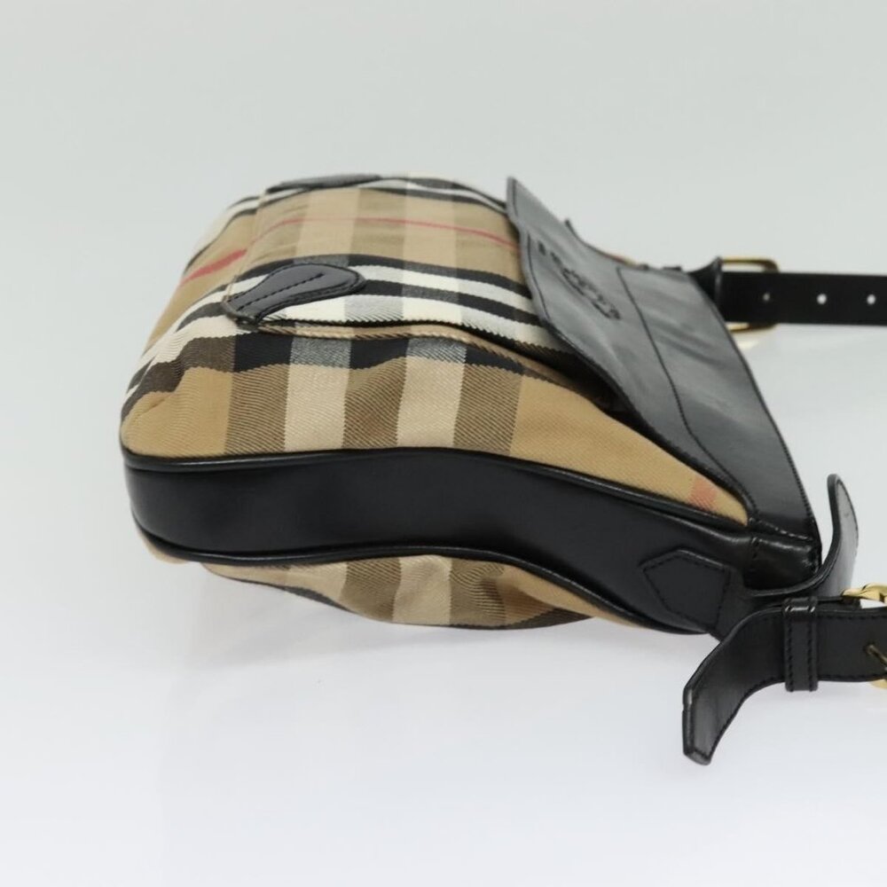 Authentic BURBERRY Nova Check Shoulder Bag Canvas Beige Gold - Picture 11 of 16